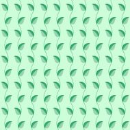 Seamless pattern green leaves for background Vector