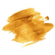 Gold acrylic paint Vector illustration