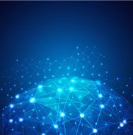 Global Digital mesh network vector illustration