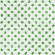 Seamless pattern of green glitter flower on white