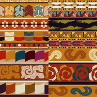 Set graphic seamless ethnic textures