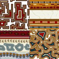 Set of graphic seamless textures