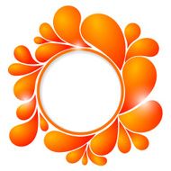 Abstract background with orange bubbles