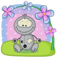 Monster with flowers