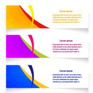 Set of bright flyers isolated on white background Vector