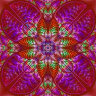 Multicolor symmetric pattern of the leaves N3
