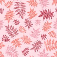 Warm background with scraped nanakamado leaves Seamless pattern