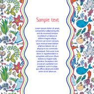 Sea life pattern background