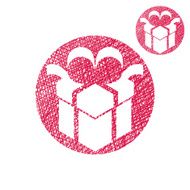 Gift box vector simple icon isolated on white background