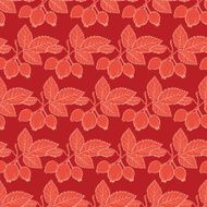 Vector Red Rosehip Drawing Stripes Seamless Pattern N2