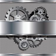 Metallic texture and stainless steel with cog gears