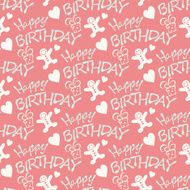 Happy Birthday seamless pattern texture background N3