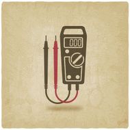 digital multimeter symbol old background