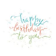 Happy birthday lettering N3
