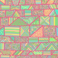 ZENTANGLE LINES PATTERN LIGHT PINK BLUE YELLOW N2