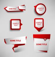 Collection red web pointers design template N2