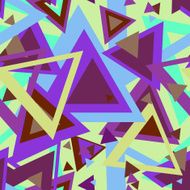 Seamless abstract texture with triangles psychedelicchaotic background turquoise N2