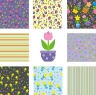 Set of Floral Backgrounds N4