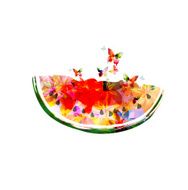 Colorful watermelon design with butterflies