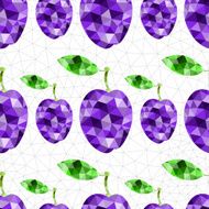 Geometric plum pattern