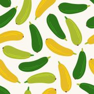 Seamless pattern with zucchini