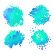 Vector Watercolor Stains Set