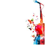Colorful cello with microphone design