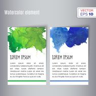Hand drawn watercolor card N12