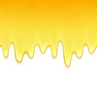 Yellow drips on white back Paint or honey drops