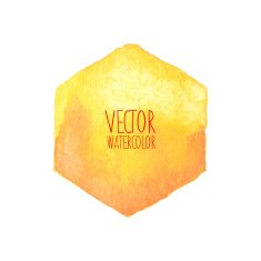 Watercolor hexagon stain