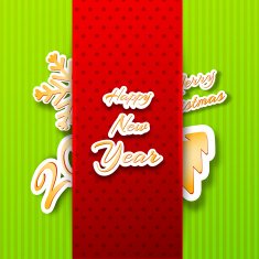 merry christmas and happy new year background cards concepts Vector N18