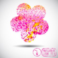 Watercolor spray shape vector background N2