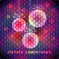 Vector card with Christmas decoration