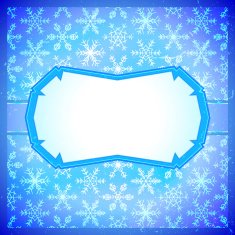 Frozen frame with snowflakes N2