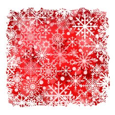 Red Christmas snow background with stripes EPS10 vector