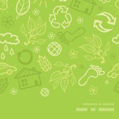 Vector environmental horizontal frame seamless pattern background