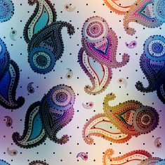 Paisley ornament on blur background N2