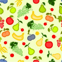 Seamless texture fruit motif vector