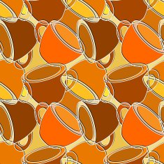 Seamless pattern with cups N6
