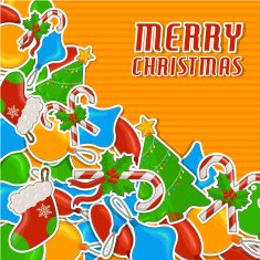 merry christmas and happy new year background cards concepts N17