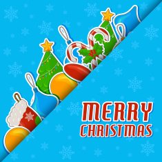 merry christmas and happy new year background cards concepts N19