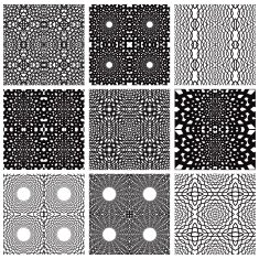 Ornate geometric seamless patterns set