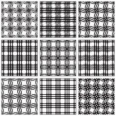 Geometric and monochrome seamless vintage tiles