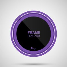 Poster mockup template with purple square frame N2