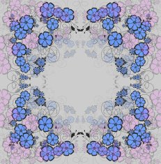 floral frame N363