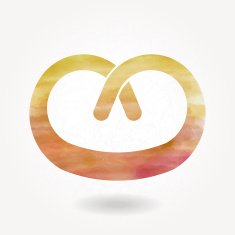 Stylized silhouette of pretzel N2