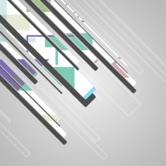 Abstract futuristic geometric shapes N29