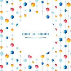 Vector abstract hanging jewels striped circle frame seamless pattern background N2