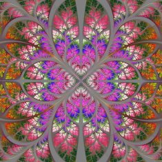 Symmetrical fractal pattern Collection - tree foliage N2