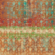 Aged abstract background with floral elements 2